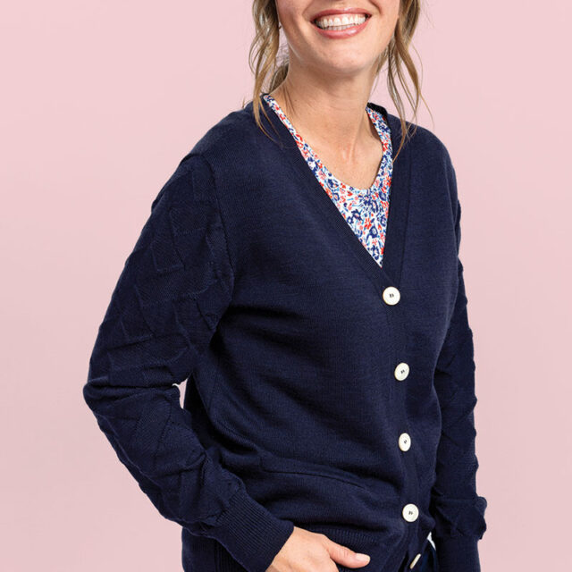 Maison Solfin - Gilet col V en laine Made in France| B.Solfin