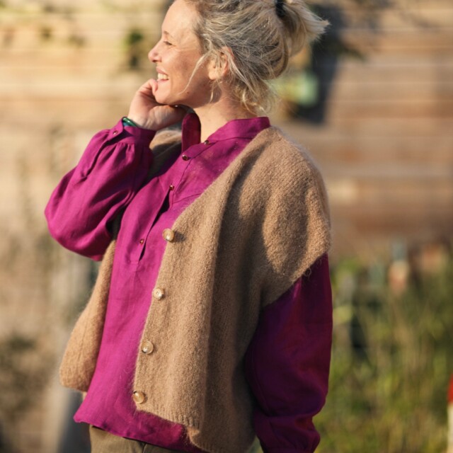 Quintessence - Gilet Benjamine camel