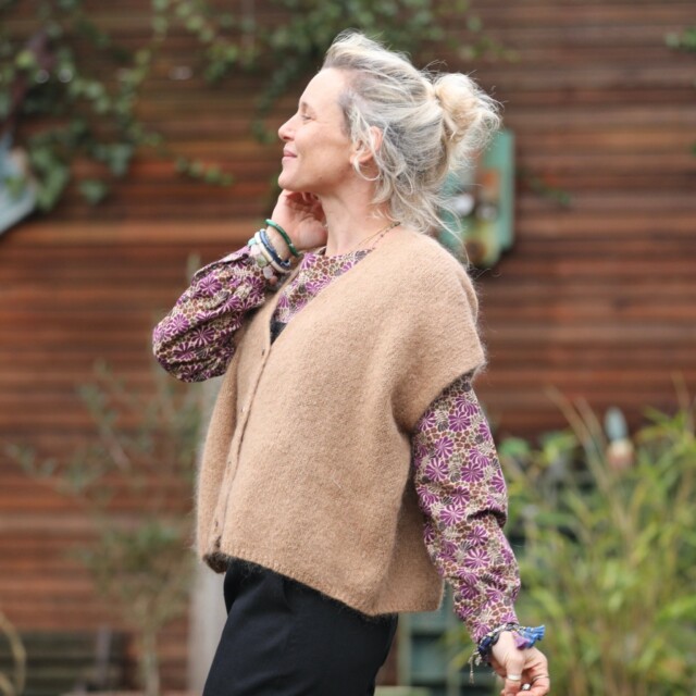 Quintessence - Gilet Benjamine camel