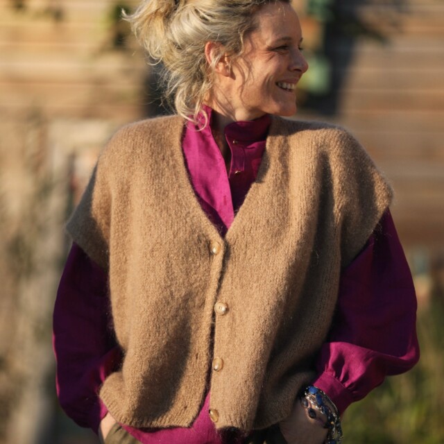 Quintessence - Gilet Benjamine camel