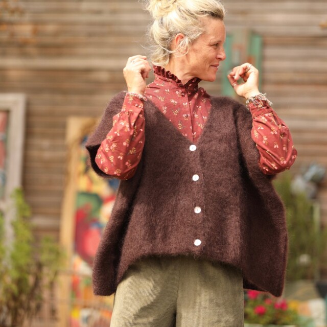 Quintessence - Gilet  Cassiopé - Chocolat