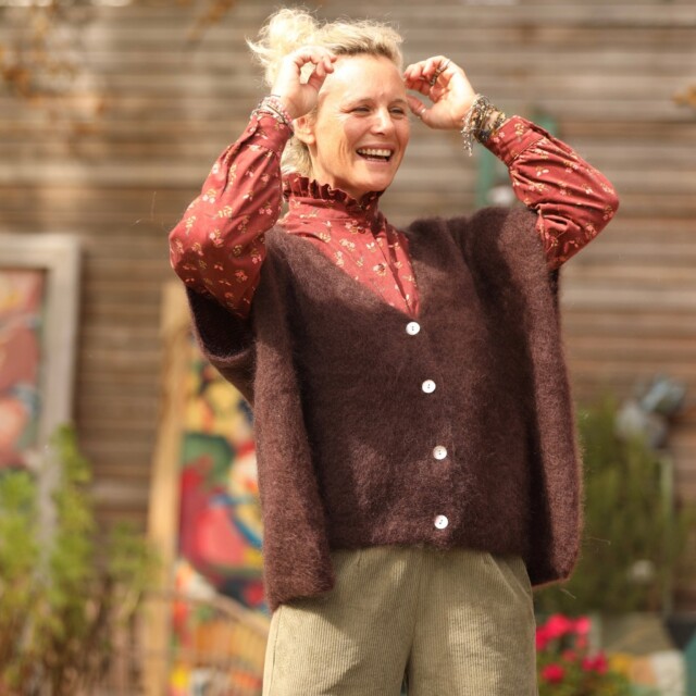 Quintessence - Gilet  Cassiopé - Chocolat