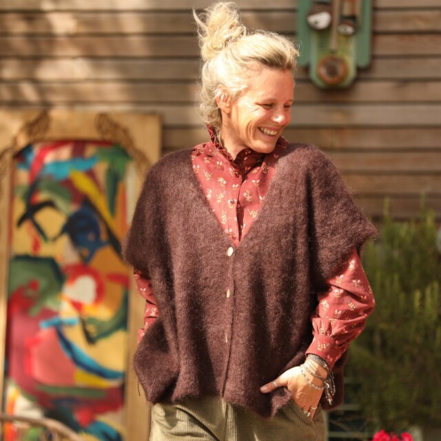 Quintessence - Gilet  Cassiopé - Chocolat