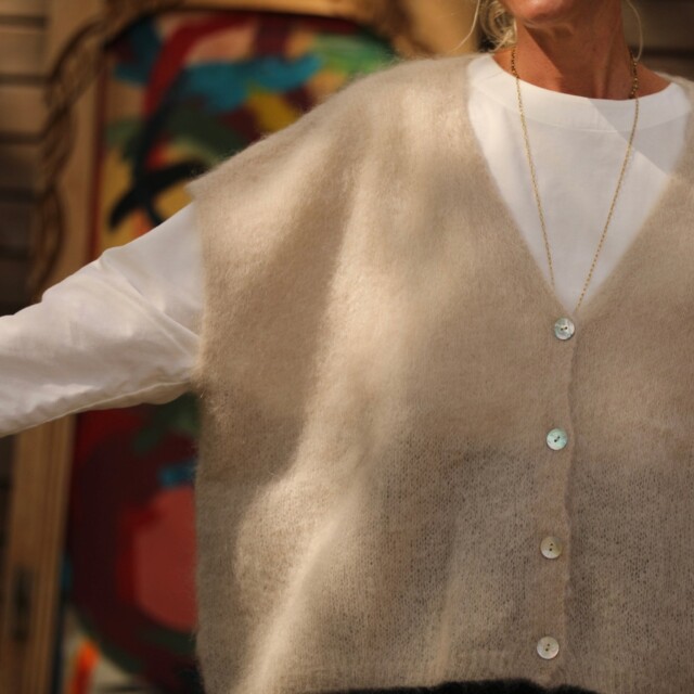 Quintessence - Gilet Cassiopé - Ficelle