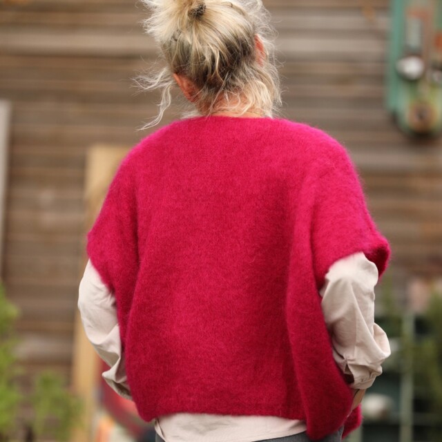 Quintessence - Gilet Cassiopé - Framboise