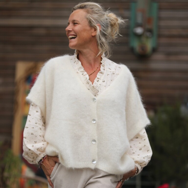 Quintessence - Gilet Cassiopé - Ivoire