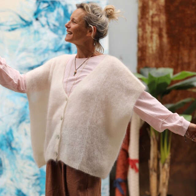 Quintessence - Gilet Cassiopé - Ivoire