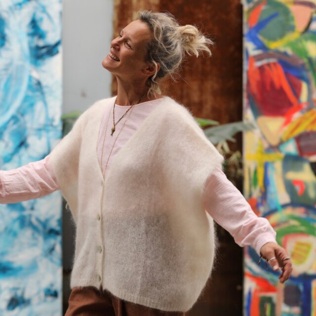 Quintessence - Gilet Cassiopé - Ivoire