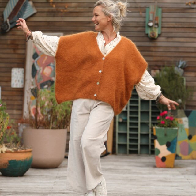 Quintessence - Gilet Cassiopé - Noisette