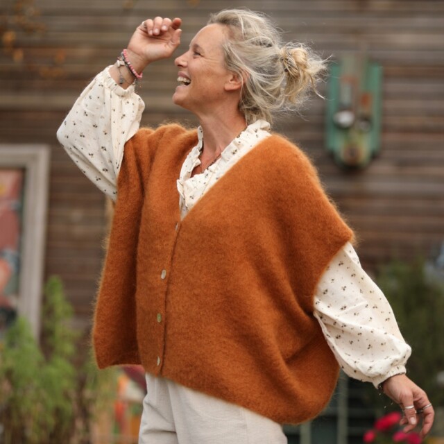 Quintessence - Gilet Cassiopé - Noisette