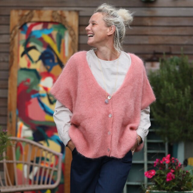 Quintessence - Gilet  Cassiopé - Rose boisé