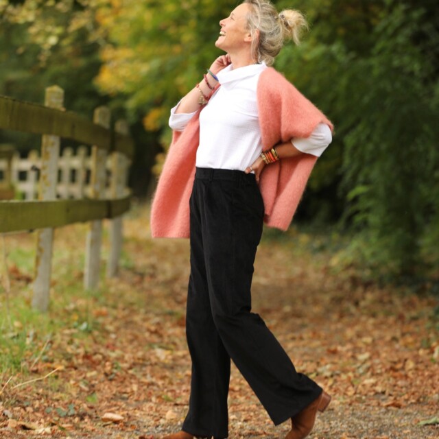 Quintessence - Gilet  Cassiopé - Rose boisé