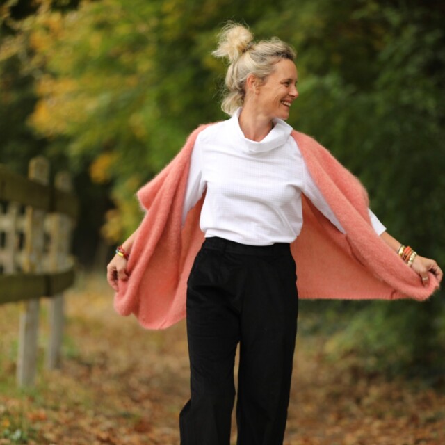 Quintessence - Gilet  Cassiopé - Rose boisé