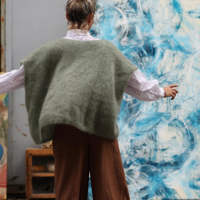 Quintessence - Gilet Cassiopé - Vert mousse