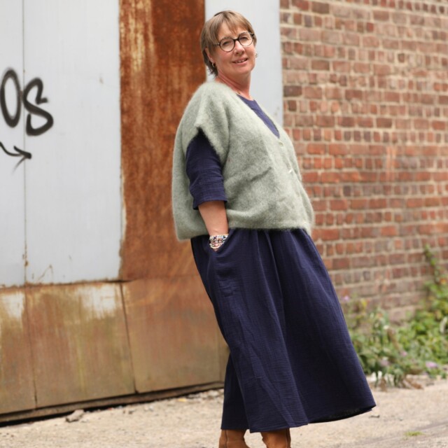 Quintessence - Gilet Cassiopé - Vert mousse