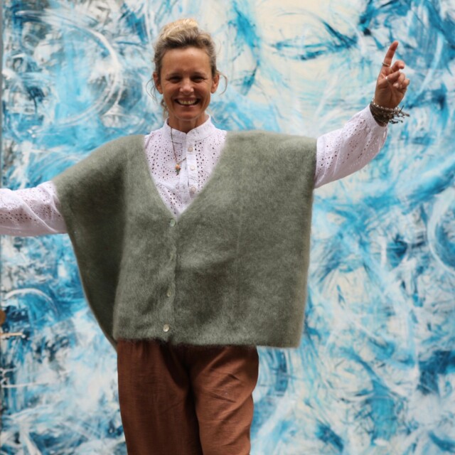 Quintessence - Gilet Cassiopé - Vert mousse