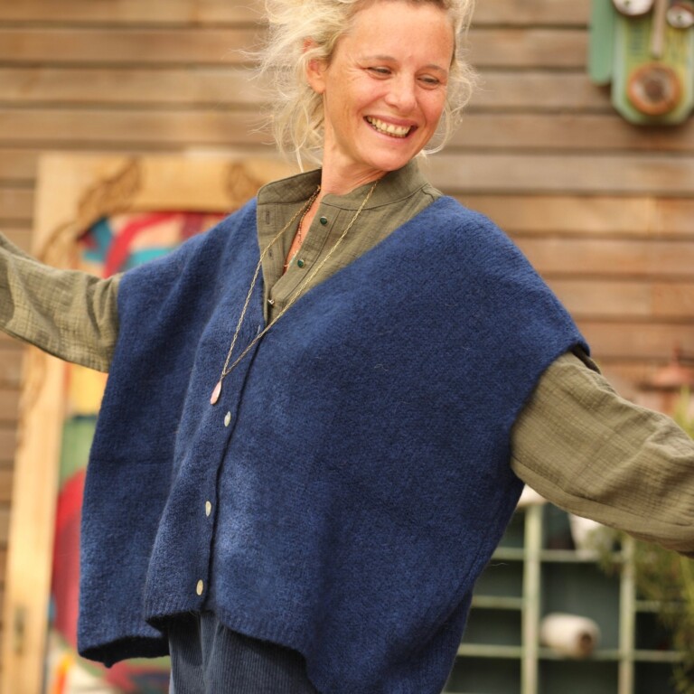 Quintessence - Gilet Claudia - Bleu nuit