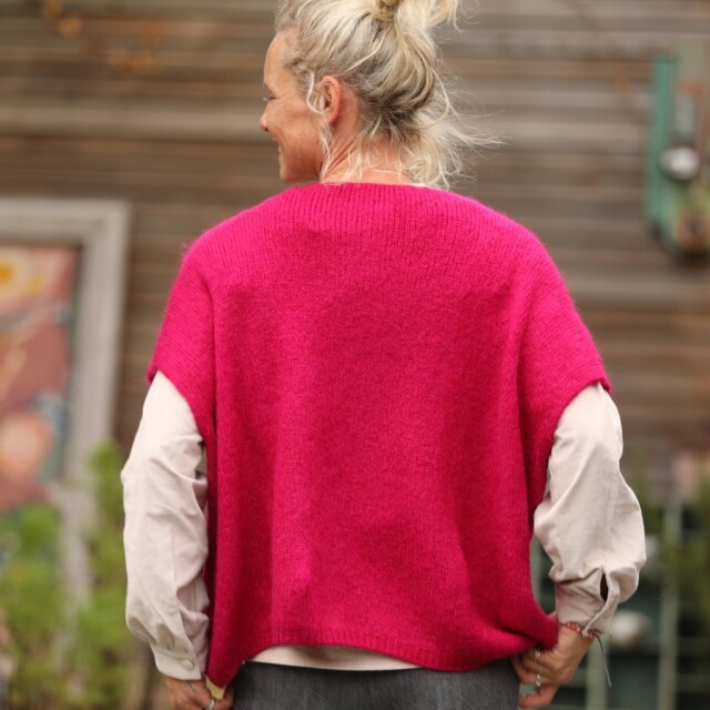 Quintessence - Gilet Claudia - Framboise