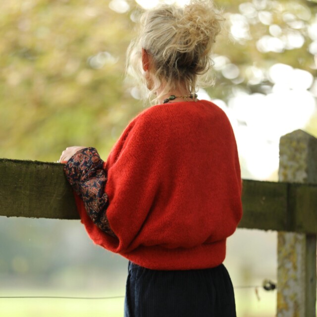 Quintessence - Gilet Claudia - Orange crépuscule