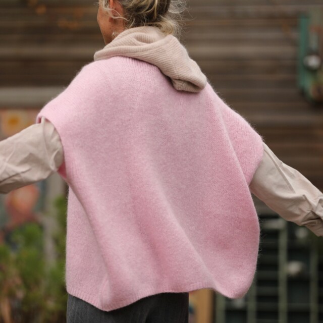 Quintessence - Gilet Claudia - Rose dragée