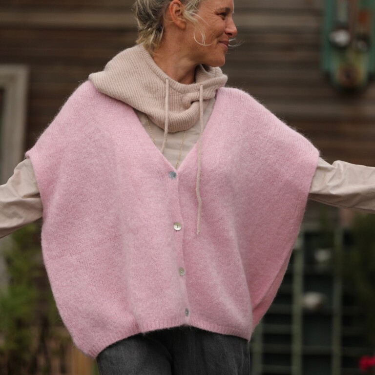 Quintessence - Gilet Claudia - Rose dragée