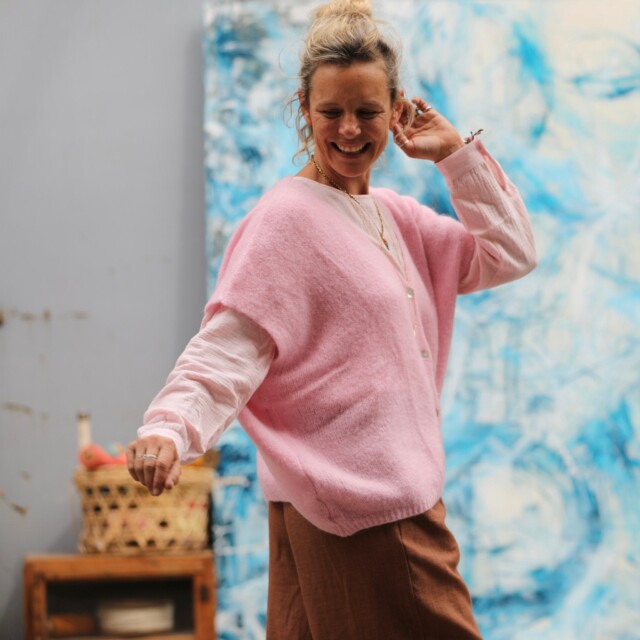 Quintessence - Gilet Claudia - Rose dragée