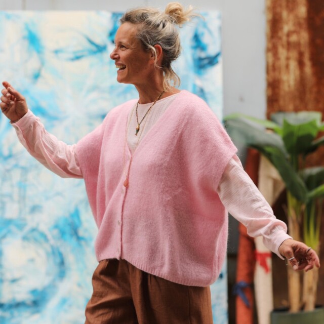 Quintessence - Gilet Claudia - Rose dragée