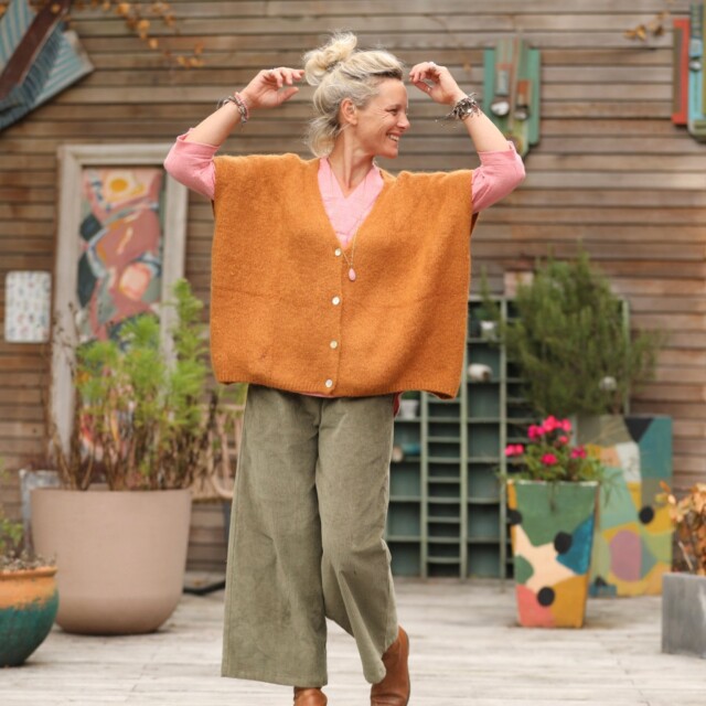 Quintessence - Gilet Claudia - Safran