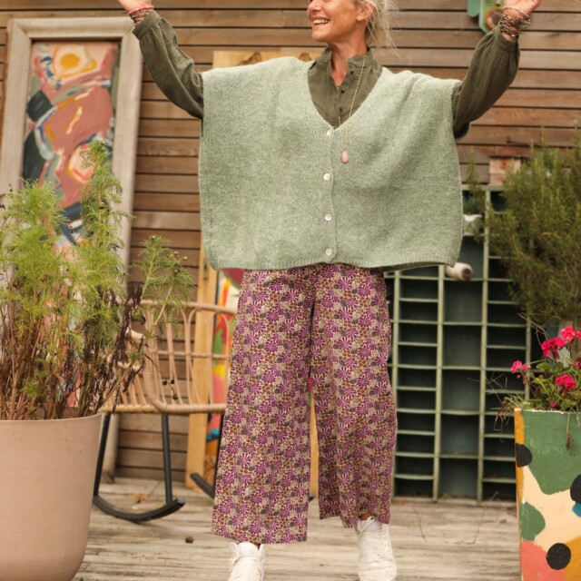 Quintessence - Gilet Claudia - Vert mousse