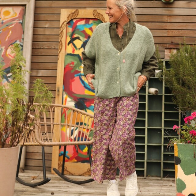 Quintessence - Gilet Claudia - Vert mousse