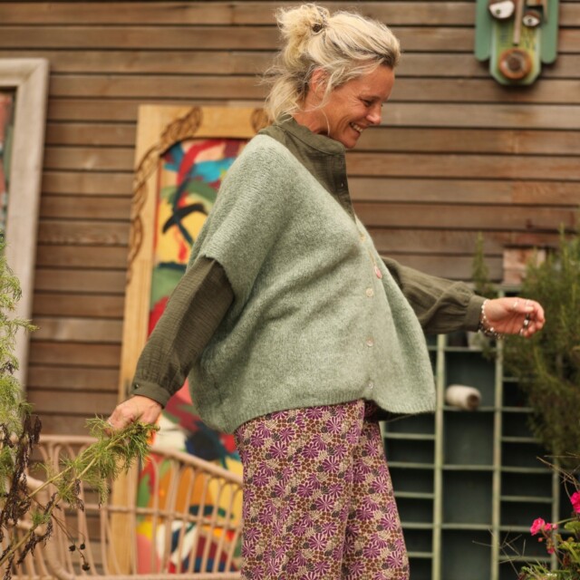 Quintessence - Gilet Claudia - Vert mousse