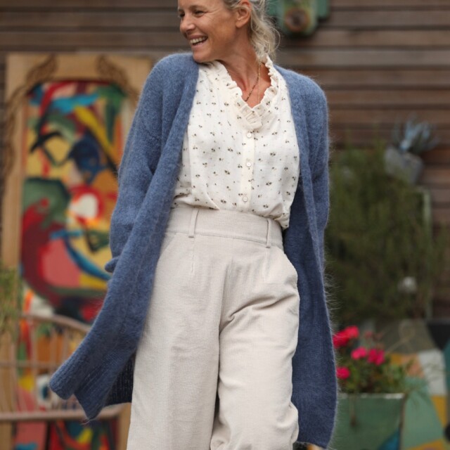 Quintessence - Gilet Naïs - Bleu myosotis