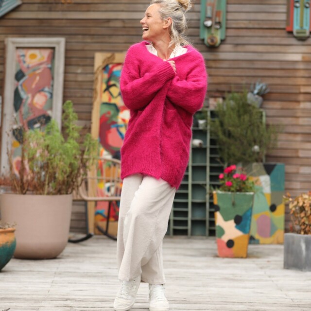 Quintessence - Gilet Naïs - Framboise