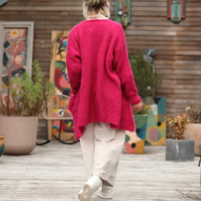 Quintessence - Gilet Naïs - Framboise