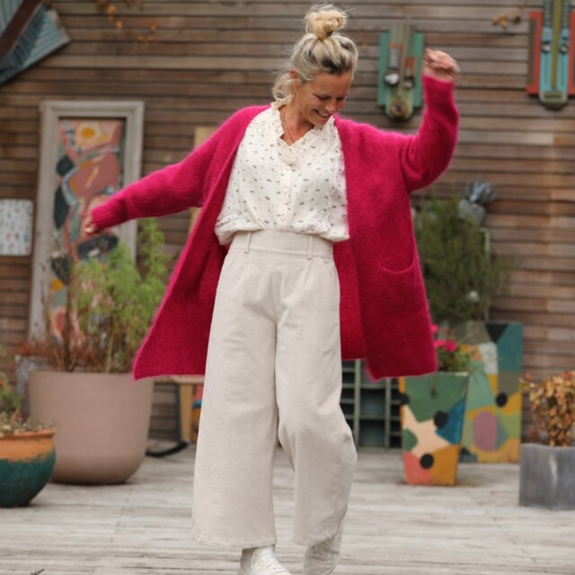 Quintessence - Gilet Naïs - Framboise