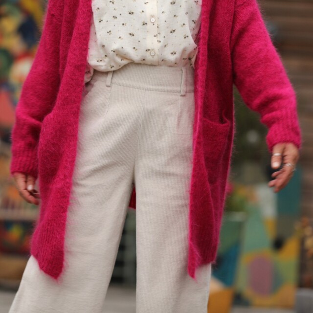 Quintessence - Gilet Naïs - Framboise