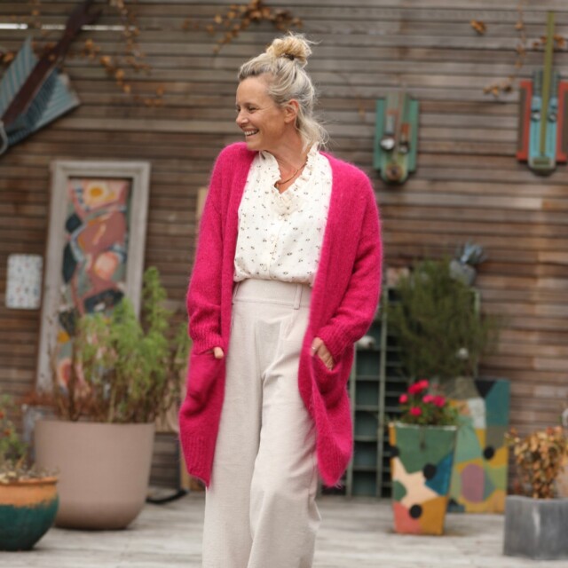 Quintessence - Gilet Naïs - Framboise