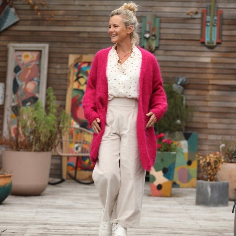 Quintessence - Gilet Naïs - Framboise