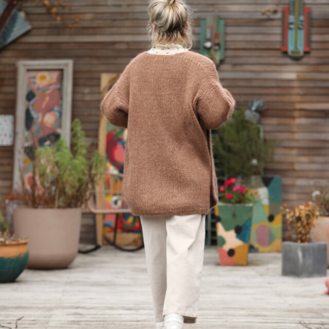 Quintessence - Gilet Prisca Camel