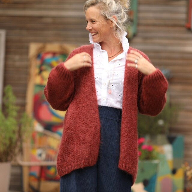 Quintessence - Gilet Prisca Terracotta