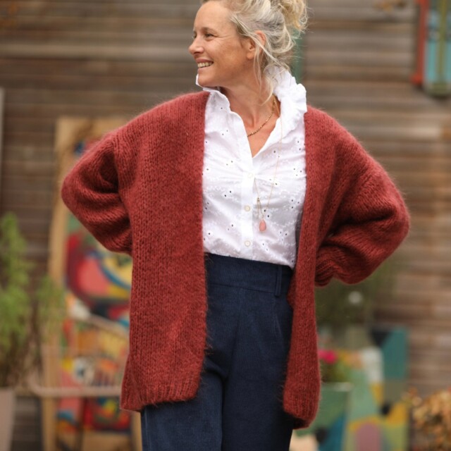 Quintessence - Gilet Prisca Terracotta