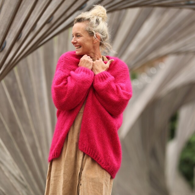 Quintessence - Gilet Prisca Framboise