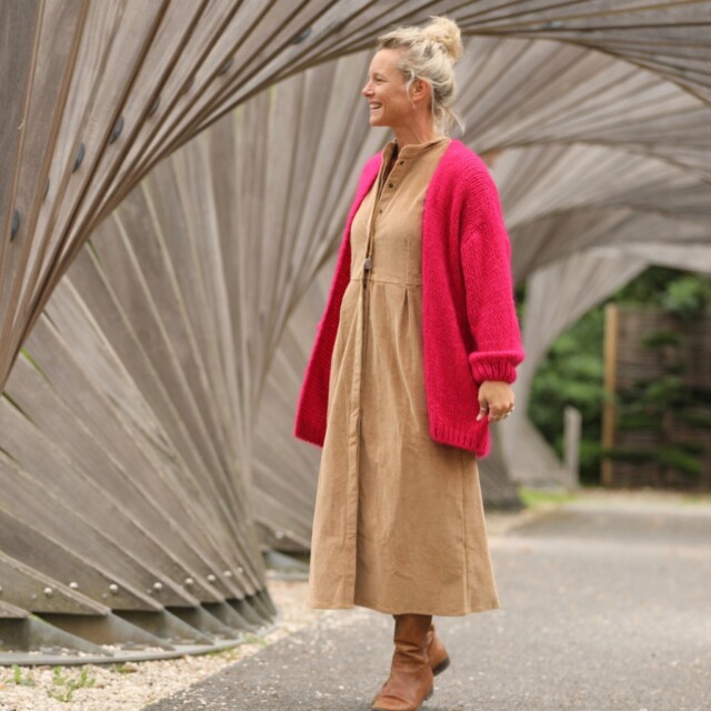 Quintessence - Gilet Prisca Framboise