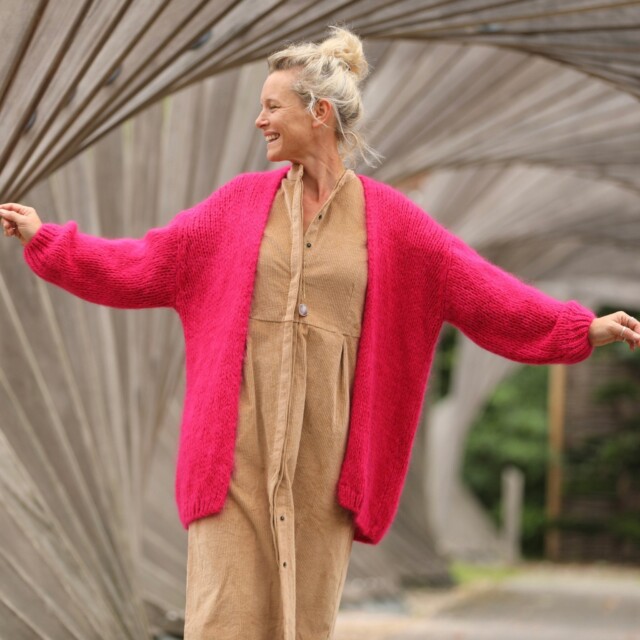 Quintessence - Gilet Prisca Framboise