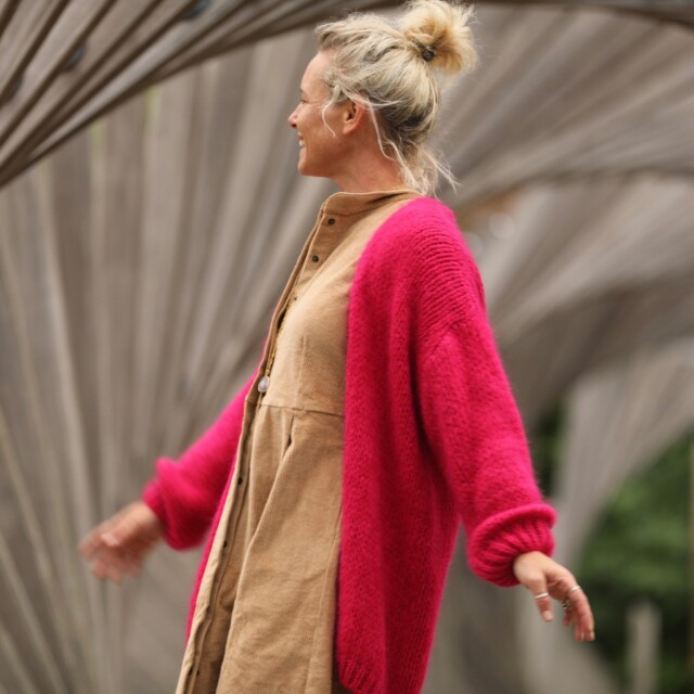 Quintessence - Gilet Prisca Framboise