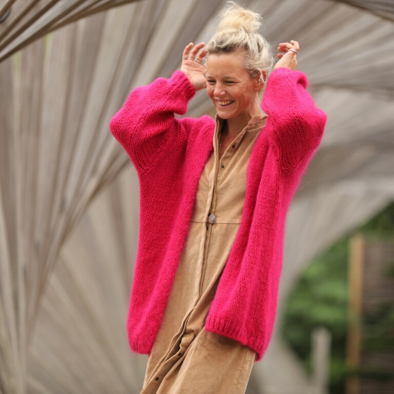 Quintessence - Gilet Prisca Framboise