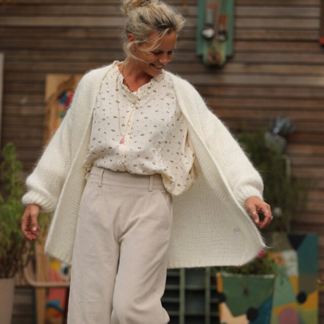 Quintessence - Gilet Prisca Ivoire