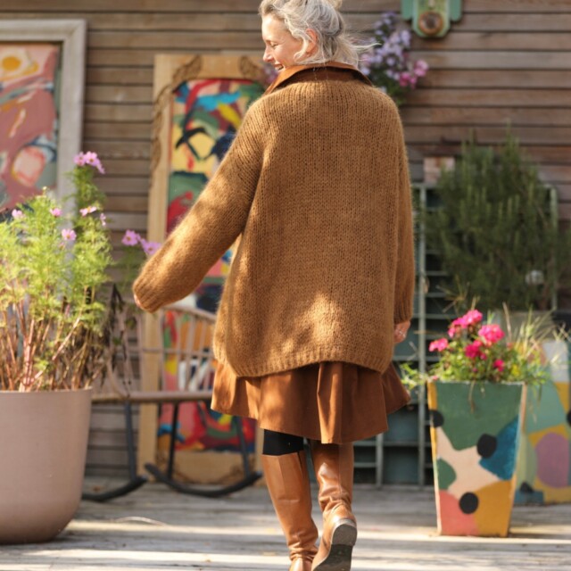 Quintessence - Gilet Prisca Noisette