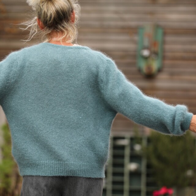 Quintessence - Gilet Sélène - Bleu céladon