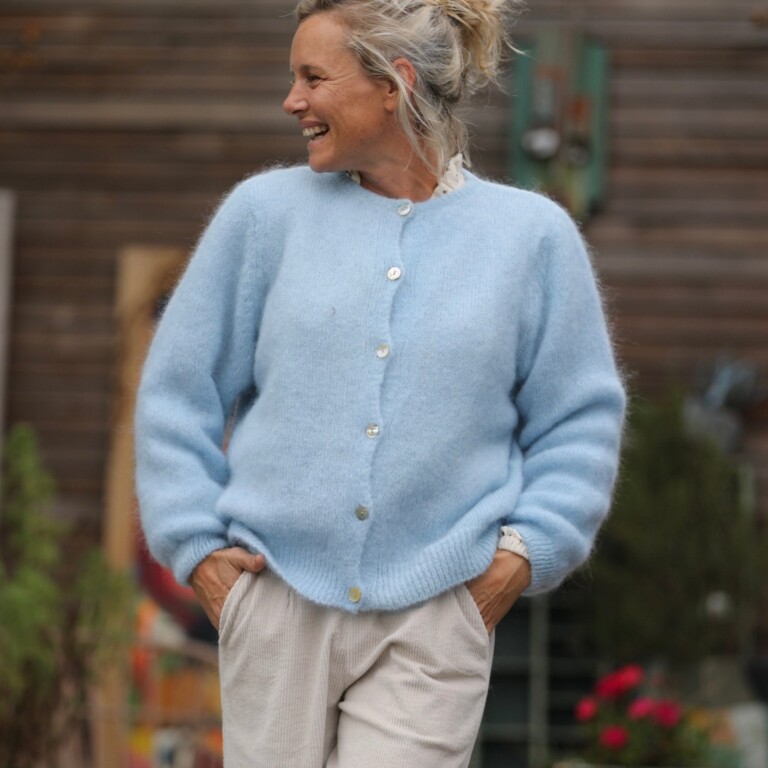 Quintessence - Gilet Sélène - Bleu ciel